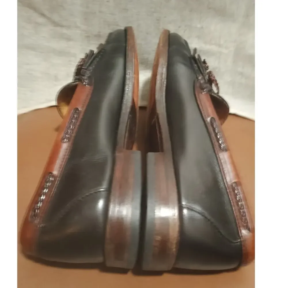Preloved Allen Edmonds Woodstock Kiltte Black/Brown Loafers - Size 9D